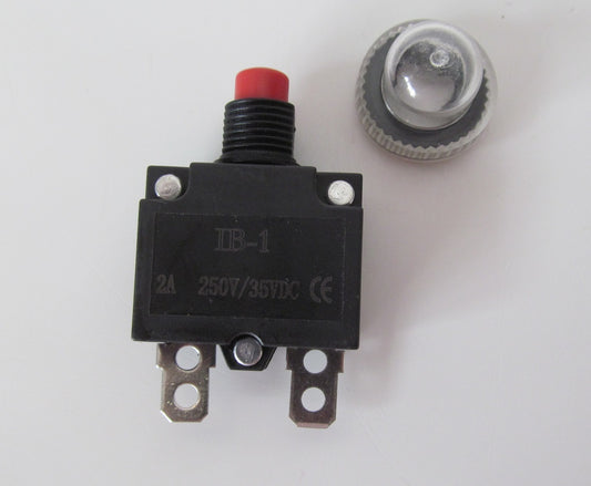 Resettable Overload Protection. Resettable Circuit Breaker. Thermal Cutout 2 amp
