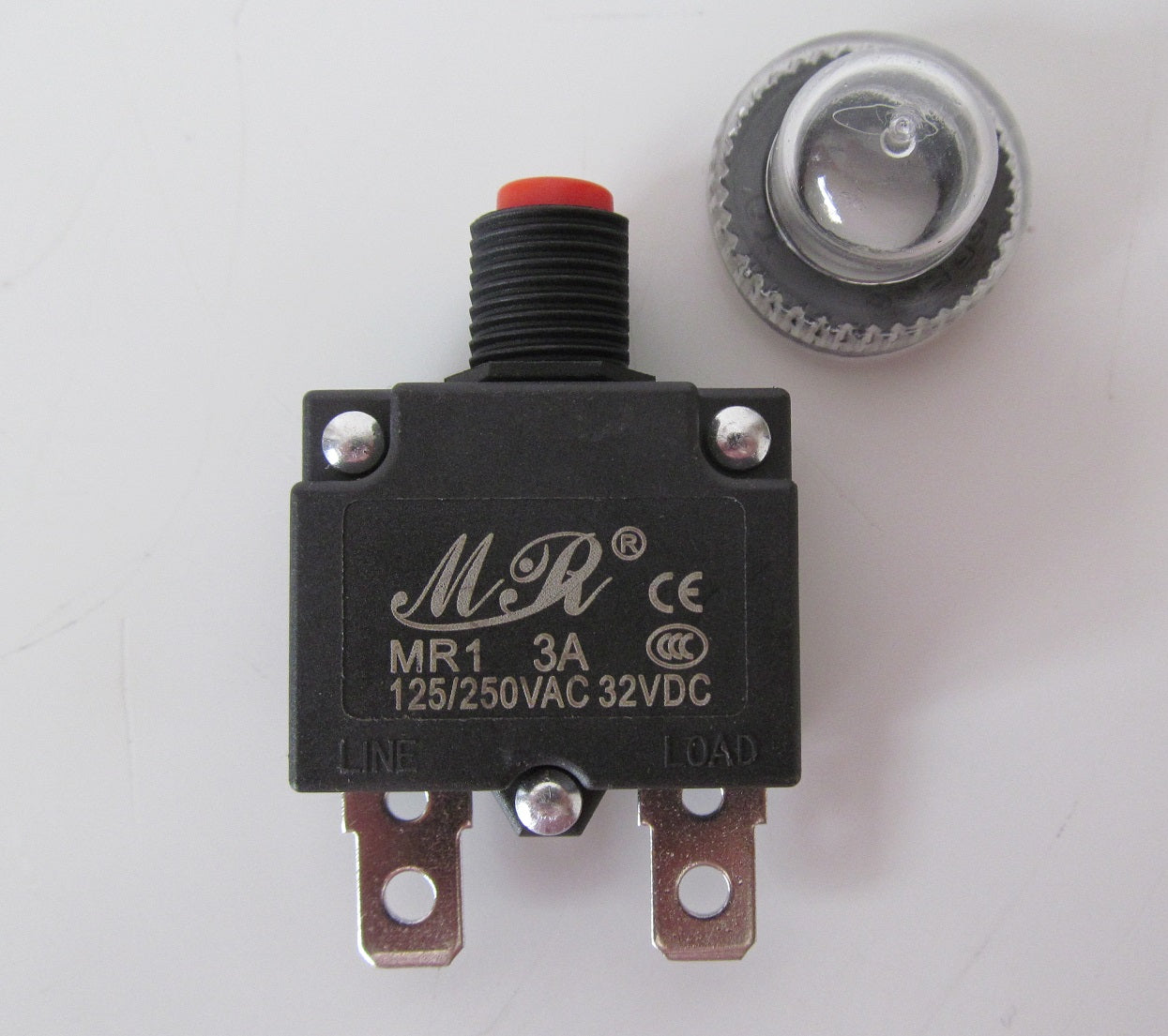 Resettable Overload Protection. Resettable Circuit Breaker. Thermal Cutout (Circuit Breaker) 3 amp