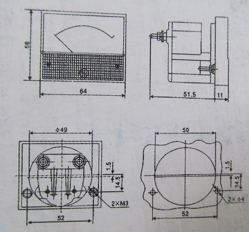 Voltmeter Analogue . 15v Range: Bi-directional