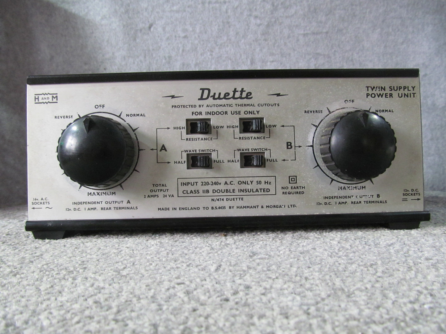 Hammant and Morgan Duette. Used. B Stock Bargain. A Bit Shabby.Fully Functioning