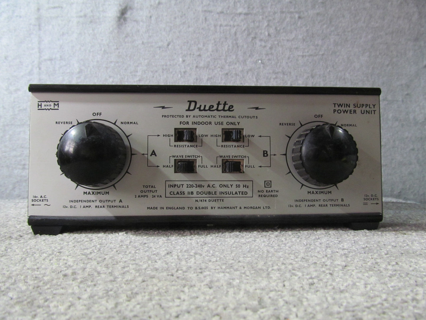 Hammant and Morgan Duette. Used.  B Stock Bargain. Fully Functioning