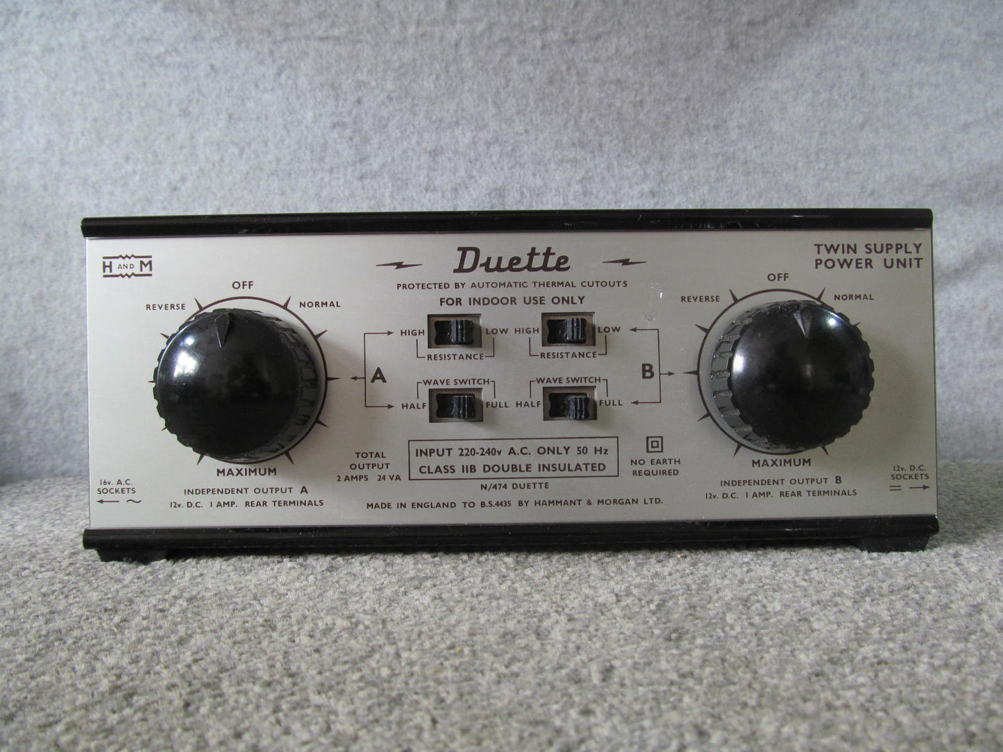 Hammant and Morgan Duette. Pre-owned, In Very Nice Condition. Fully Tested and Guaranteed.