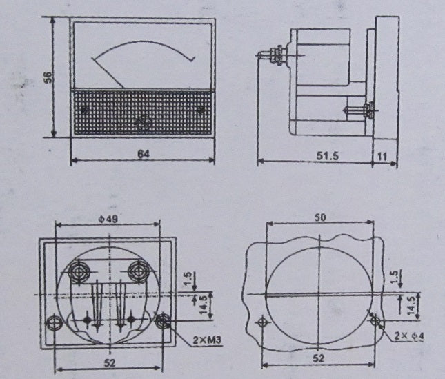 Ammeter Analogue . 2A Range: Bi-directional