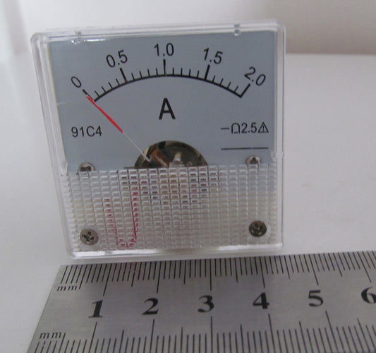 Panel Mounting  Ammeter 2 Amp range