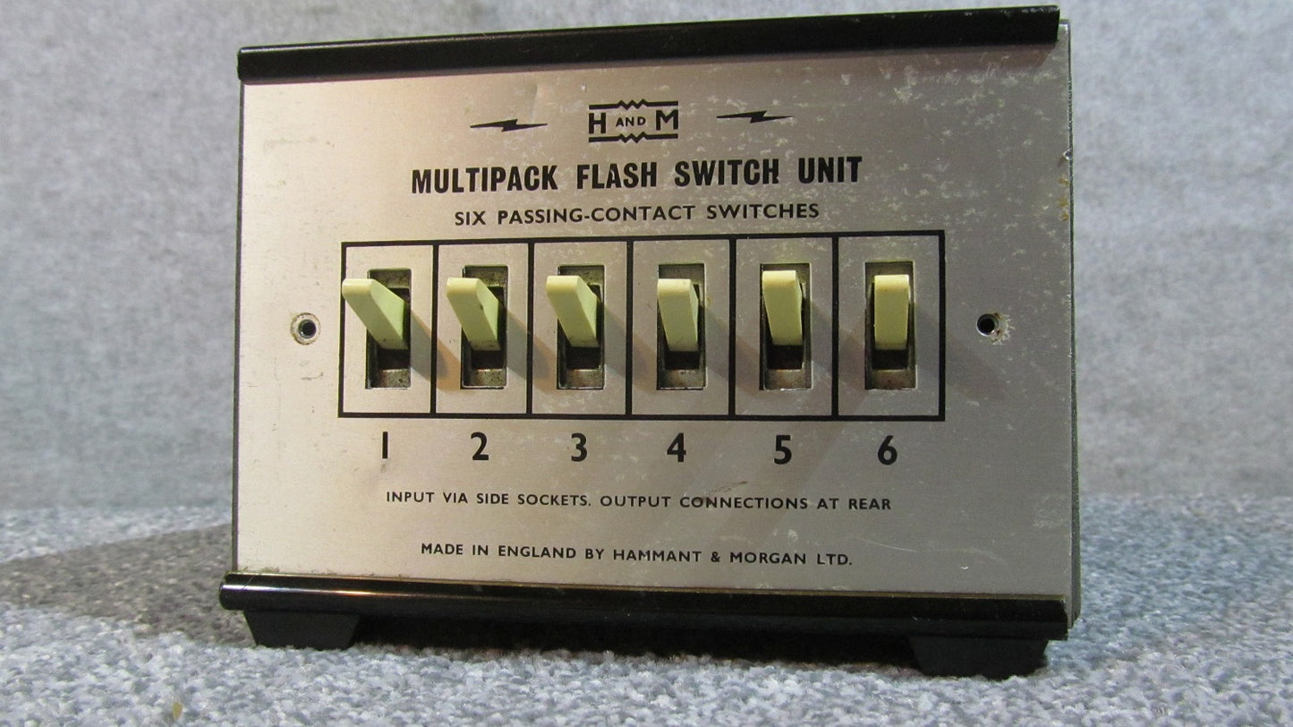 Hammant and Morgan Switch Console. Used. Containing Six Flash Switches.