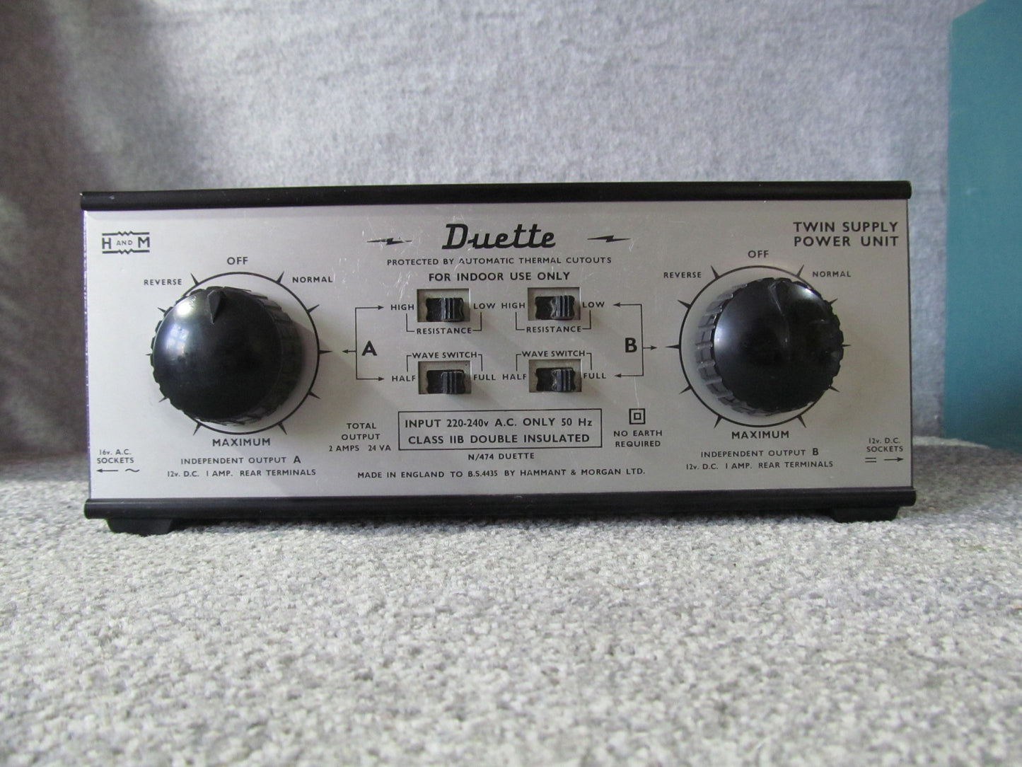 Hammant and Morgan Duette. Used, In Tidy (Honest) Condition. Fully Tested and Guaranteed