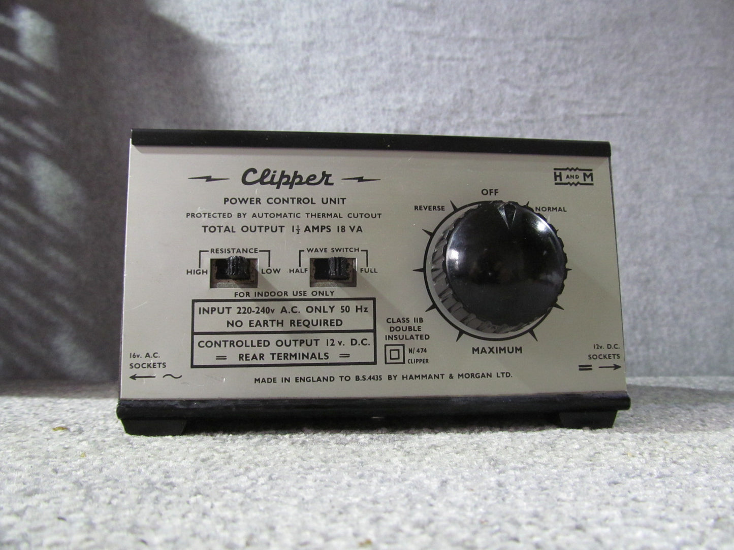 Hammant and Morgan Clipper. Single Track Controller. Pre-owned, Respectable Condition.