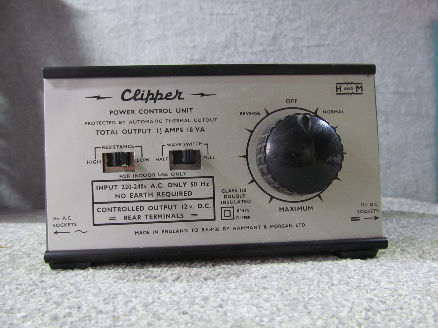 Hammant and Morgan Clipper. Single Track Controller. Pre-owned, Respectable Condition.