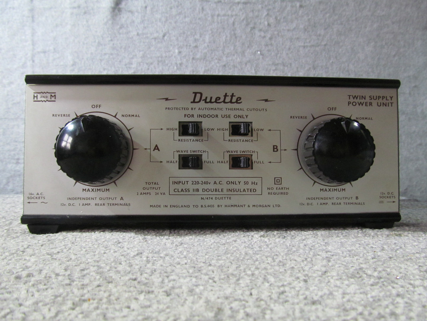 Hammant and Morgan Duette. Used, In Nice Condition. Fully Tested and Guaranteed