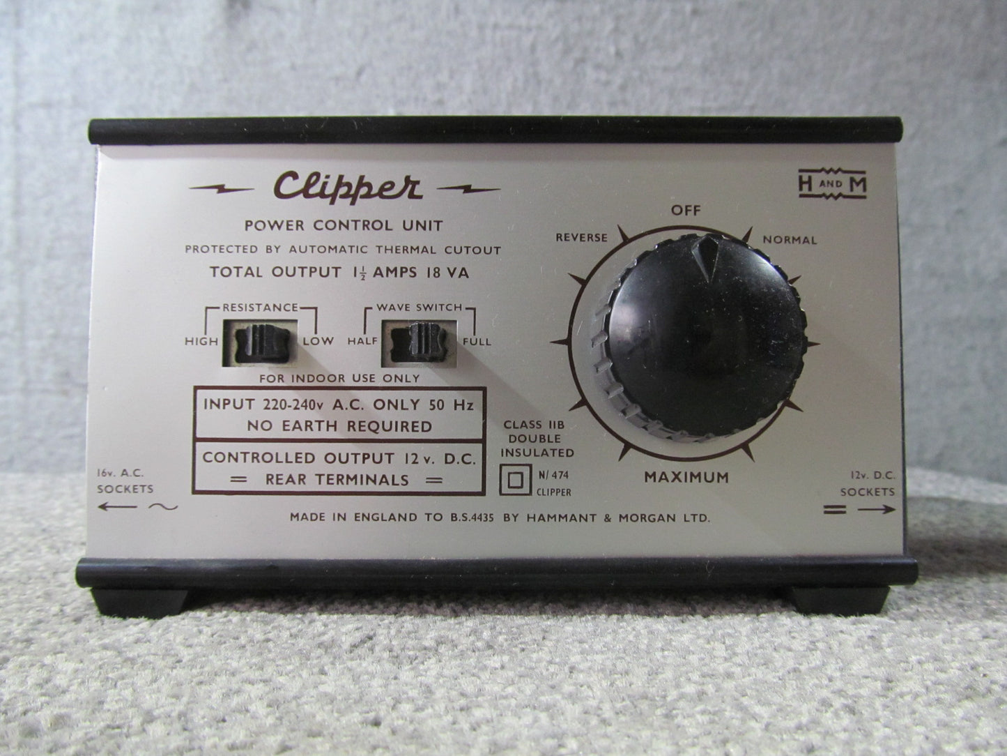 Hammant and Morgan Clipper. Single Track Controller. Pre-owned, In Great Condition.