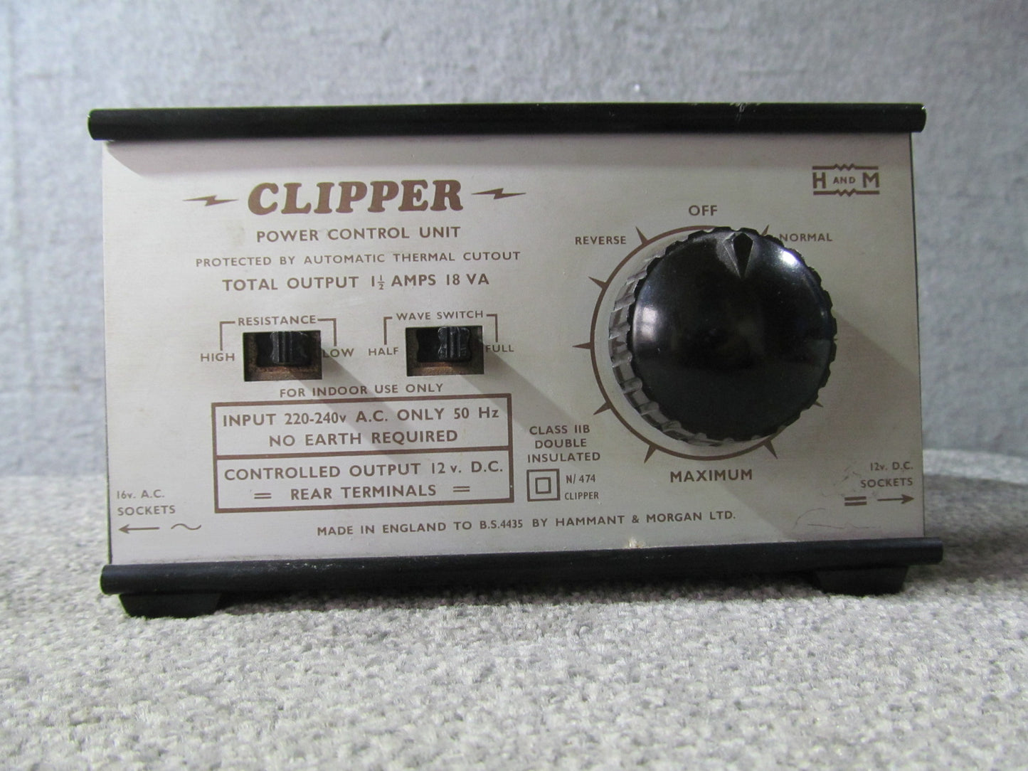 Hammant and Morgan Clipper. Single track controller. Pre-owned, In  Nice Condition