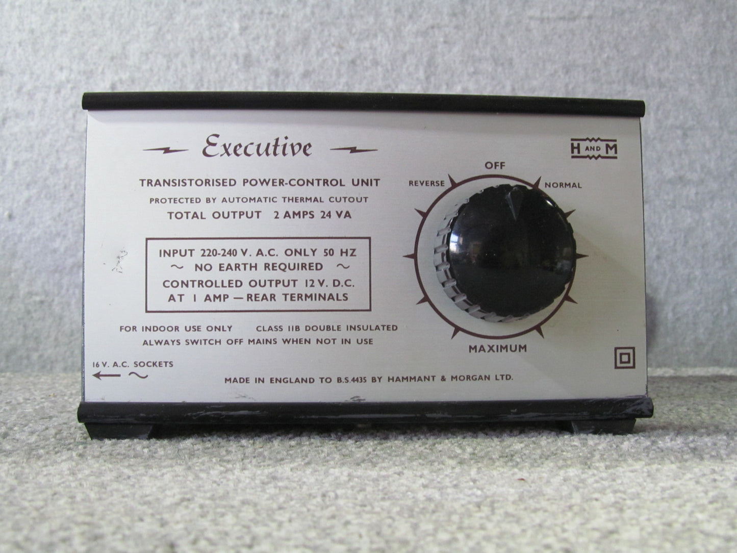 Hammant and Morgan Executive. Pre-owned. Transistorized Power Control Unit.
