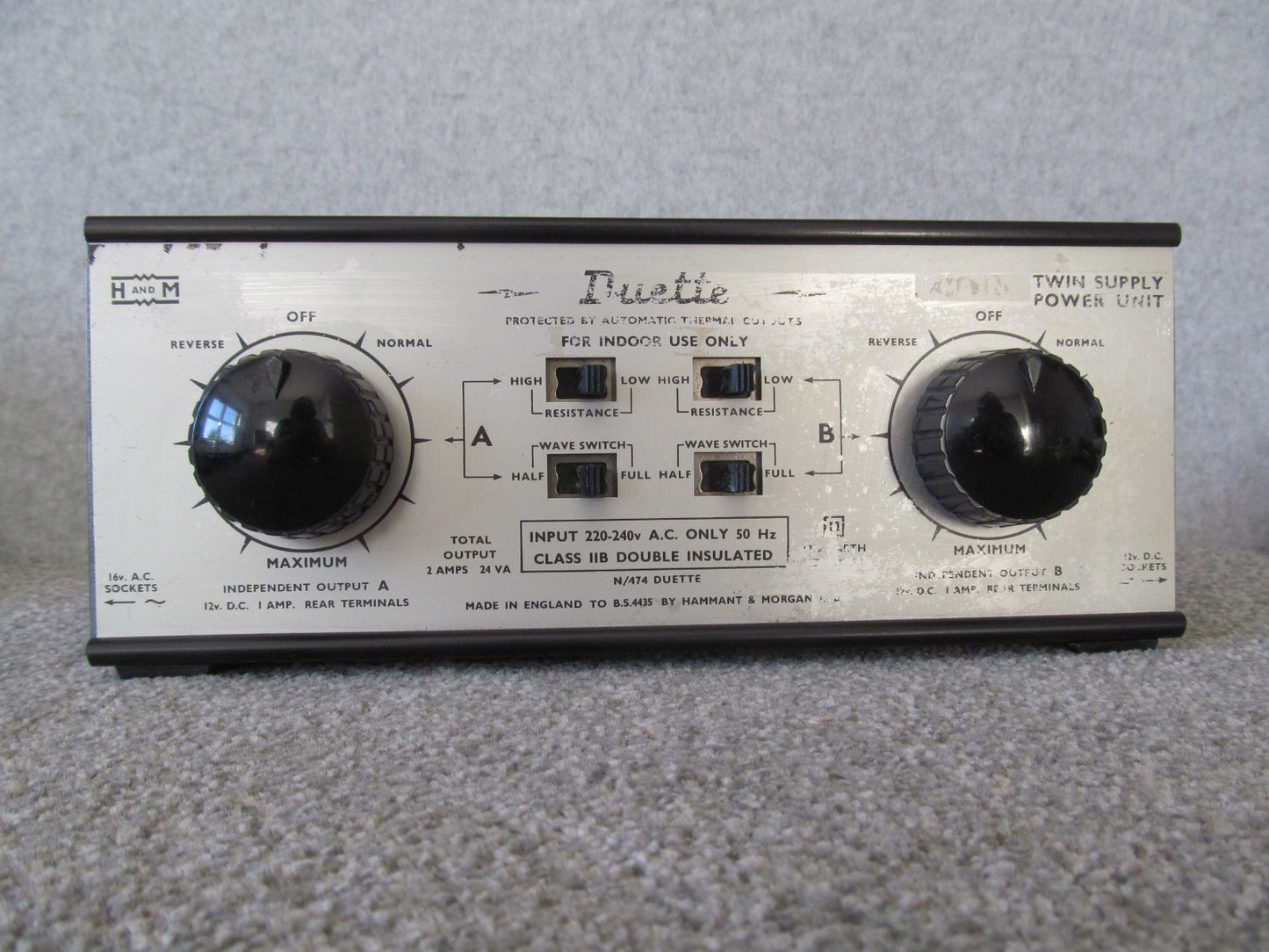 Hammant and Morgan Duette. Used.  B Stock Bargain. Fully Functioning