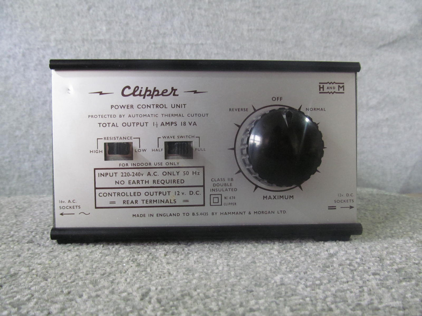 Hammant and Morgan Clipper. Single Track Controller. Pre-owned, Used Condition.