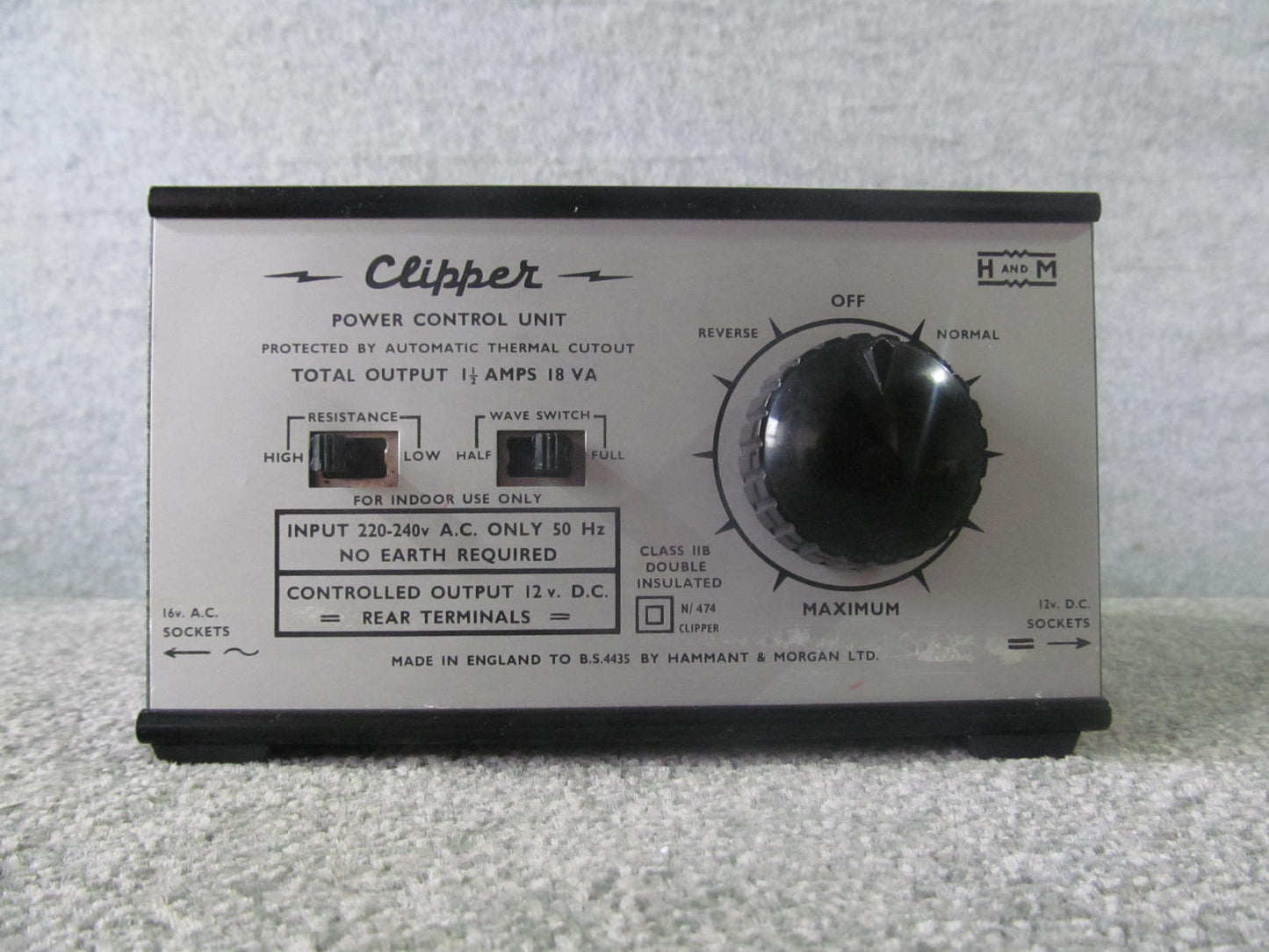 Hammant and Morgan Clipper. Single Track Controller. Pre-owned, Very Respectable Condition.