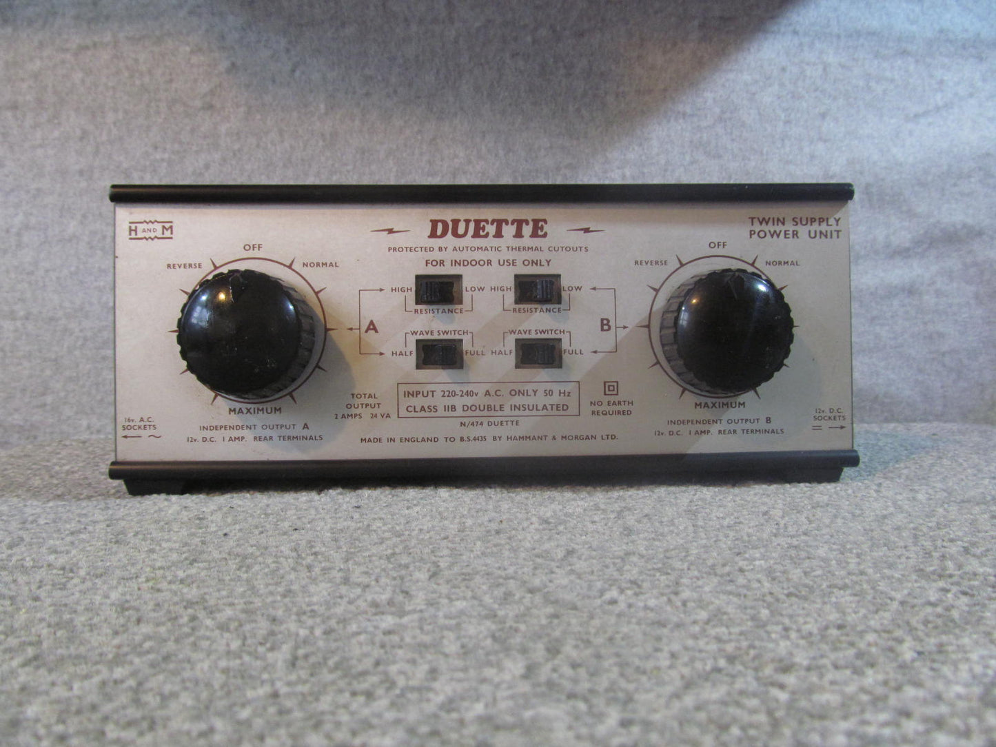 Hammant and Morgan Duette. Used. Presentable. Fully Functioning