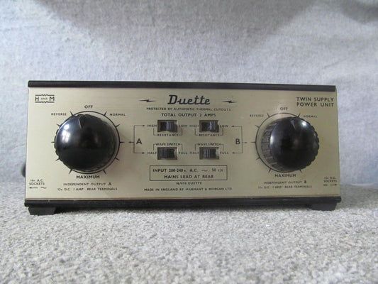 Hammant and Morgan Duette. Pre-owned. In Honest Condition. Two Track Controller.