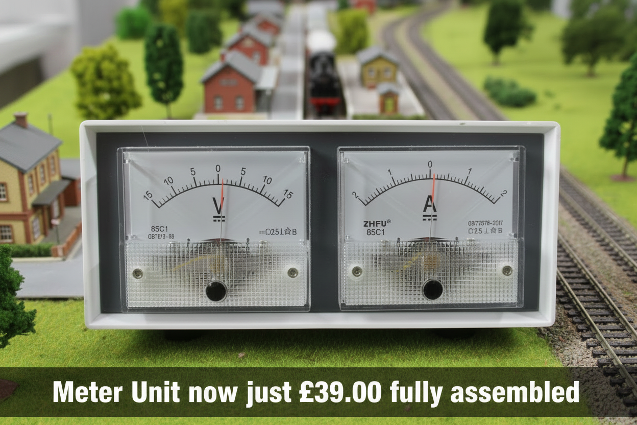 Meter Unit. Model Railway Accessory, Volts and Amps Monitored. Bi-Directional.