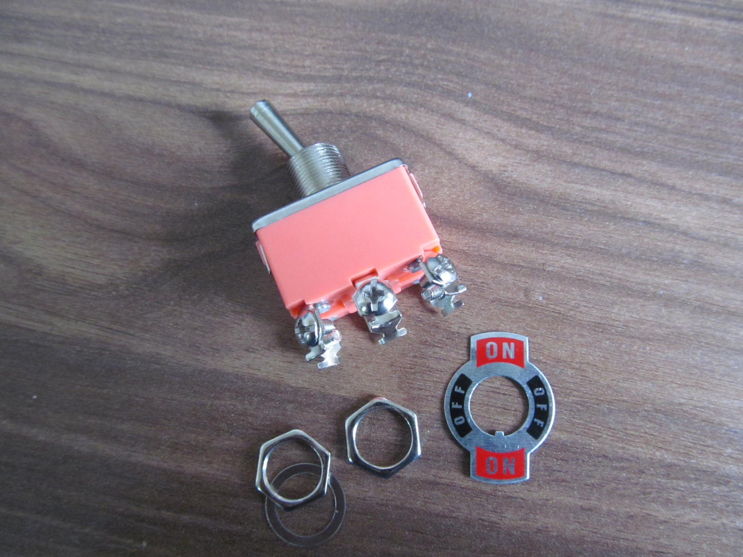 Standard Toggle Switch. DPDT (reversing switch) Screw Connections