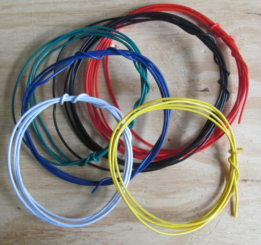 WIRE. Cable Pack. Solid Core. 22AWG. 0.6mm Copper Wire. 10M (about 30 ft) Assorted Colours