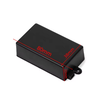 Enclosure. Project Box. Black Small. With Ears. 80x38x22mm