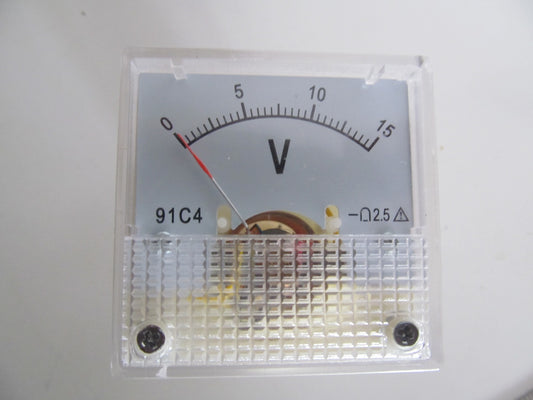 Panel Mounting  12v VOLTMeter 15v range