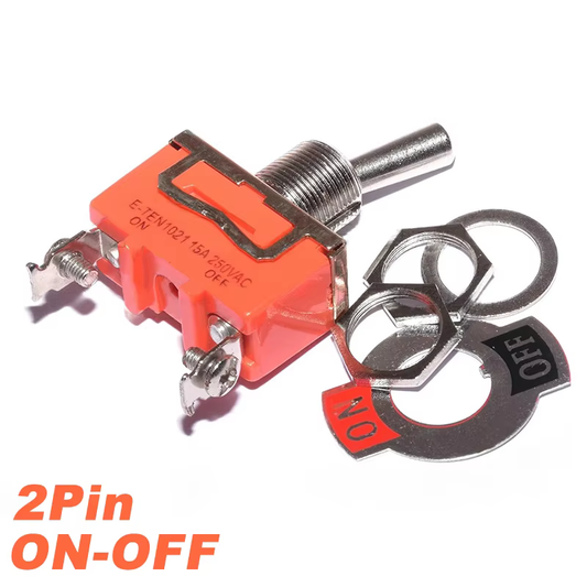 Standard Toggle Switch. SPST (on / off switch ) Screw Connections