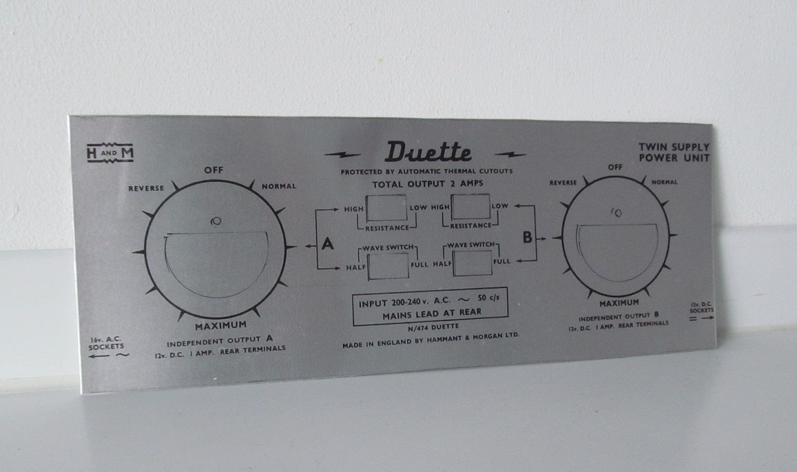 Hammant & Morgan Duette Replacement Faceplate (Facia)